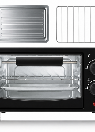 7.0 L Electric Oven, 600 W Compact Countertop Oven with Timer, Temperature Control & Glass Door