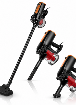 3-in-1 Corded Stick Vacuum Cleaner, 600W, 500ml Dust Box, Washable Cyclone Filter