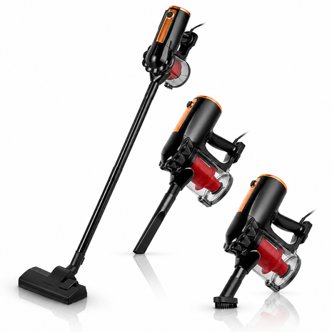 3-in-1 Corded Stick Vacuum Cleaner, 600W, 500ml Dust Box, Washable Cyclone Filter