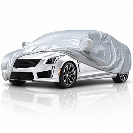 Waterproof PEVA Car Cover with UV Protection, Scratch Resistant, Breathable Elastic Hem, All-Weather Outdoor Vehicle Cover- Small