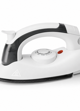 Travel Steam Iron 800W with Collapsible Handle, Non-Stick Soleplate, 0.03 L Tank, 1 m Cord.