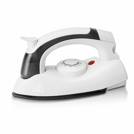 Travel Steam Iron 800W with Collapsible Handle, Non-Stick Soleplate, 0.03 L Tank, 1 m Cord.