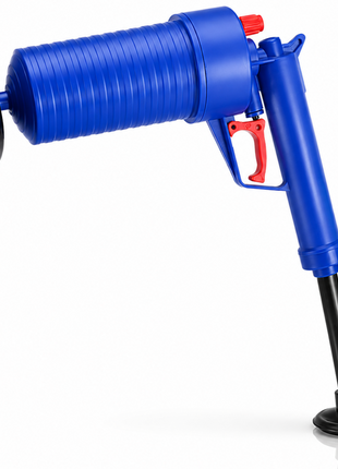 High Pressure Pipe Dredger Drain Unblocker Pump, ABS Body with Rubber Adapters for Toilets, Sinks, Floor Drains & Showers Air Pressure Clog Tool