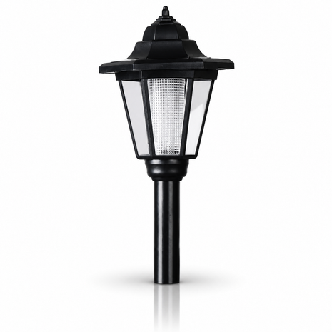 Outdoor Solar Garden Lamp Post, Black Victorian LED Lantern for Patio Pathway Lawn Walkway, 61.5 cm  Short Description