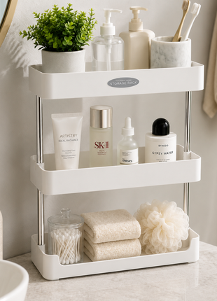 3-Tier Multifunctional Storage Rack, Countertop Organizer for Kitchen, Bathroom and Living Room