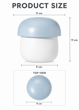 Small Silicone Ice Cube Tray With Lid, 60-Cube Easy Release Ice Cup Mold Blue White