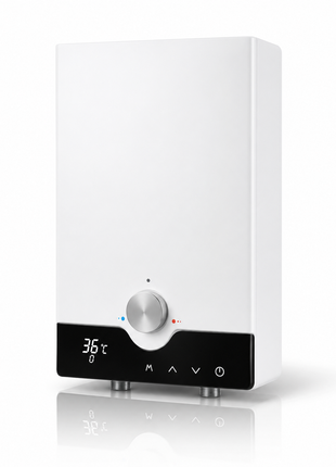 Instant Electric Tankless Water Heater 8800W Wall Mounted Digital Hot Water System IPX4 White