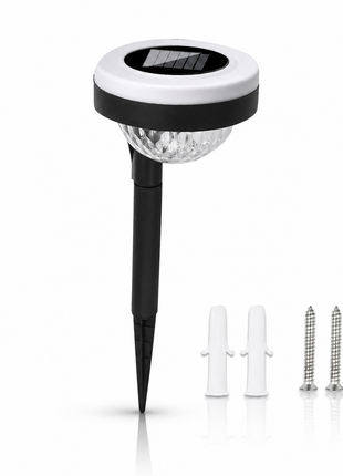 Solar Garden Light with Dusk-to-Dawn Auto On/Off, IP65 Waterproof, 2-in-1 Ground Stake or Wall Mount