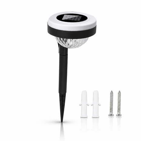 Solar Garden Light with Dusk-to-Dawn Auto On/Off, IP65 Waterproof, 2-in-1 Ground Stake or Wall Mount