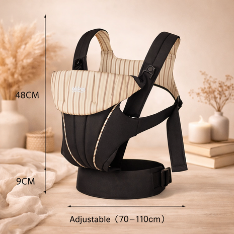 Ergonomic Baby Carrier Wrap 3-in-1 with Adjustable Strap and Safety Buckle – Black/Blue/Khaki – Polyester