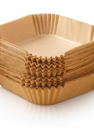 50PCS Air Fryer Disposable Paper Liners  6.5in Inner 8in Outer Diameter Non-Stick Bowl Shape Heat Safe 232°C Fits 7–9in Basket