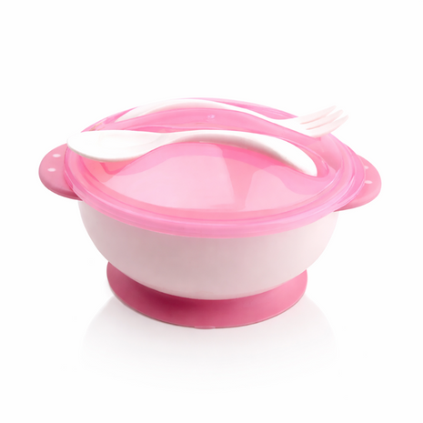 Baby Feeding Bowl with Suction Base – 132mm Flying Saucer Design – Pink, Green, Blue Options