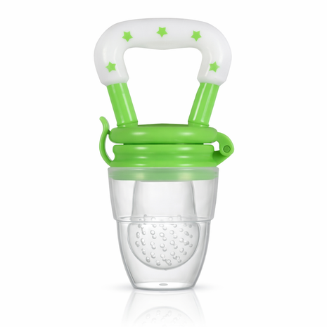 Silicone Baby Fruit Feeder Pacifier – Teething Relief – Easy-Grip Handle – Food Grade – Snap-On Cap