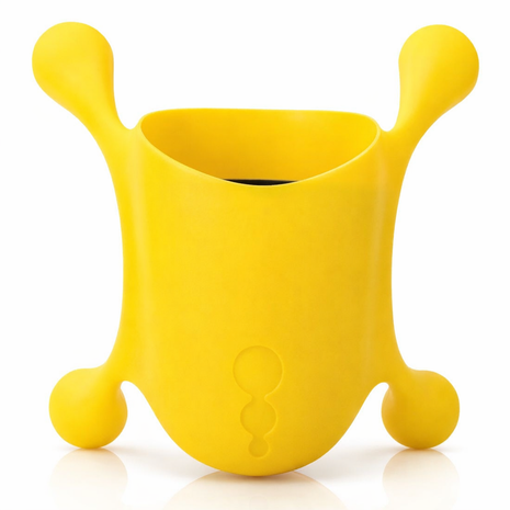 Wall-Mounted Plastic Succulent Planter with Non-Glue Suction Mount, PP & PE Indoor Hanging Plant Pot for Smooth Surfaces, Yellow