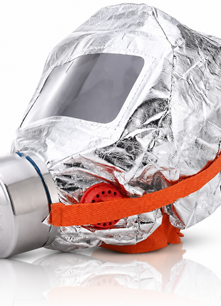 Fire Escape Hood Smoke Mask 60-Min Protection | High-Efficiency Filter | Foil Hood + Wide Visor | Adults & Kids 6+