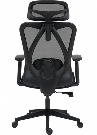 High‑Back Mesh Office Chair with Headrest – Adjustable 46‑56 cm Seat Height – Black or Grey