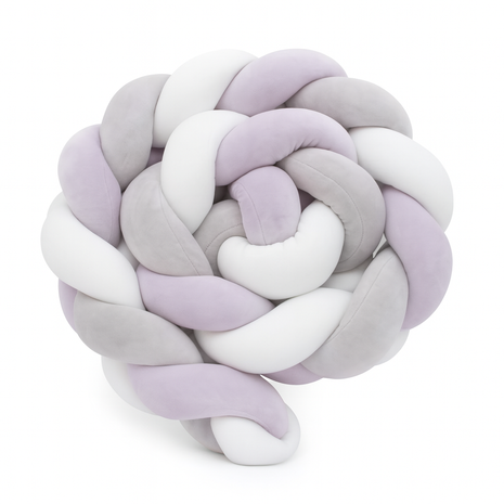 1.5m Soft Knot Bed Guard – Baby Safety Cushion Purple