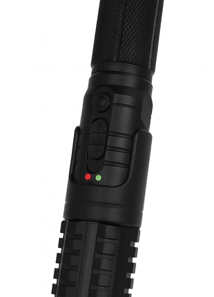 Self-Defense Flashlight 1000KV Stun Torch – 3-Mode LED Light – Rechargeable Lithium – LB-01 Aluminum Black