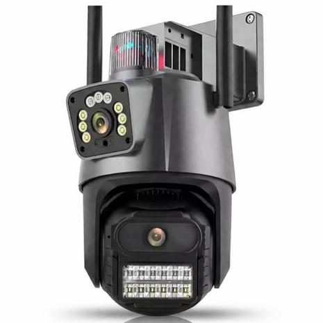 4MP Dual Lens PTZ Security Camera IP66 WiFi IR Night Vision