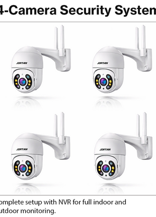 4 Camera 1080P Security System NVR WiFi Night Vision IP66