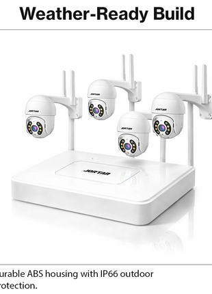 4 Camera 1080P Security System NVR WiFi Night Vision IP66