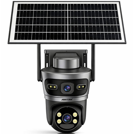 4G Solar Outdoor PTZ Security Camera 6MP Dual Lens IP66 Full Color Night Vision SD/Cloud Storage