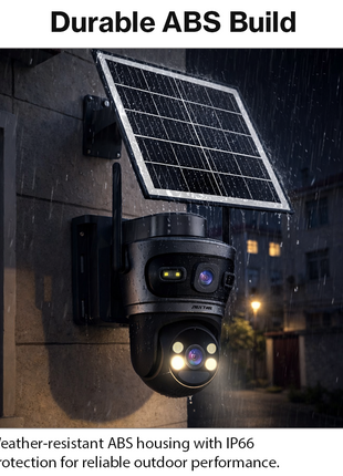 4G Solar Outdoor PTZ Security Camera 6MP Dual Lens IP66 Full Color Night Vision SD/Cloud Storage