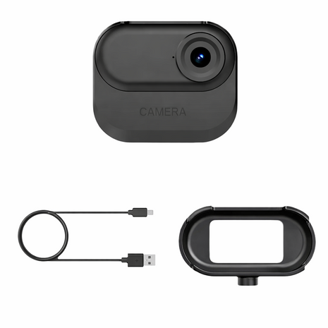 Thumb Action Camera 1.47in HD Display USB-C 256GB Support
