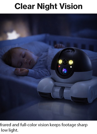 Dual Lens WiFi Pet Robot Camera 2MP App Control 360°