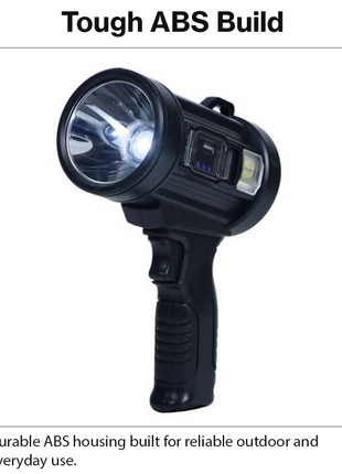 Rechargeable LED Searchlight  USB-C Solar Charging
