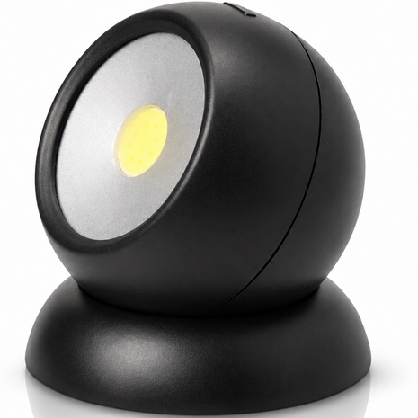Magnetic Rotational LED Work Light Adjustable Brightness Battery Powered Cupboard Lamp 180 Lumens