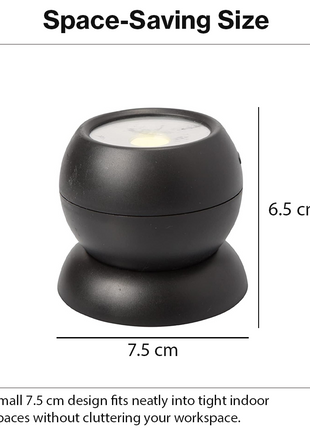 Magnetic Rotational LED Work Light Adjustable Brightness Battery Powered Cupboard Lamp 180 Lumens