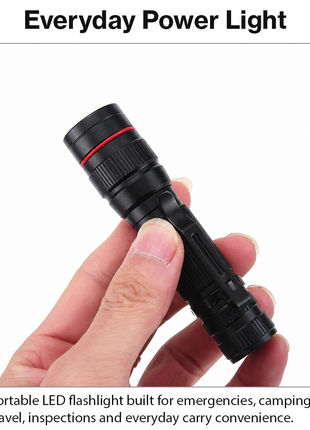 Waterproof Zoomable LED Flashlight Torch 600 Lumens IP65