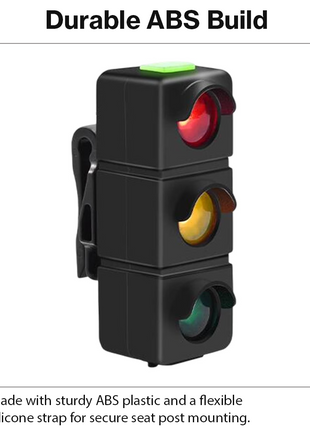 USB Rechargeable Bicycle Tail Light – Red, Yellow & Green Modes, Seatpost Strap Mount