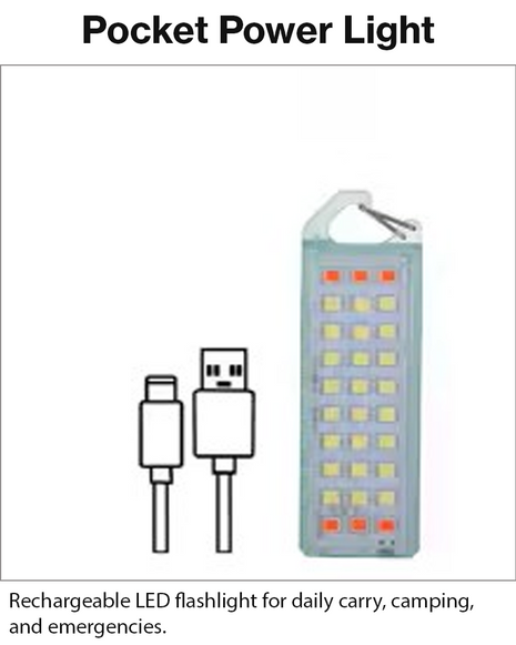 USB-C Rechargeable LED Keychain Flashlight IP65 Red Light