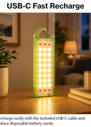 USB-C Rechargeable LED Keychain Flashlight IP65 Red Light