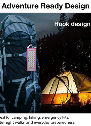 USB-C Rechargeable LED Keychain Flashlight IP65 Red Light