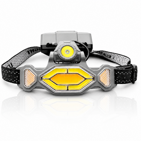 Rechargeable COB Work Light & Headlamp – Multi-Mode Floodlight + LED Spotlight, Headband & Clip