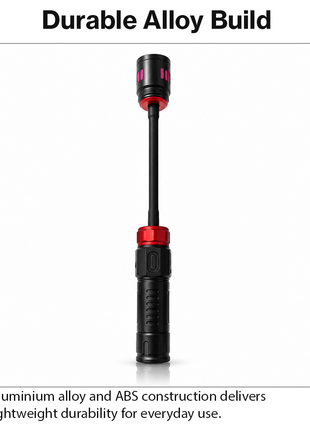 Flexible Gooseneck LED Flashlight Work Light – Zoomable Focus Head with Bendable Arm