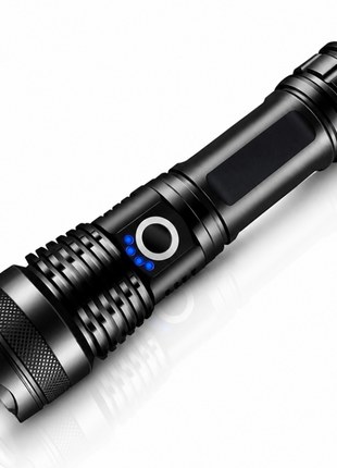 USB Rechargeable LED Zoom Flashlight – 500 Lumens