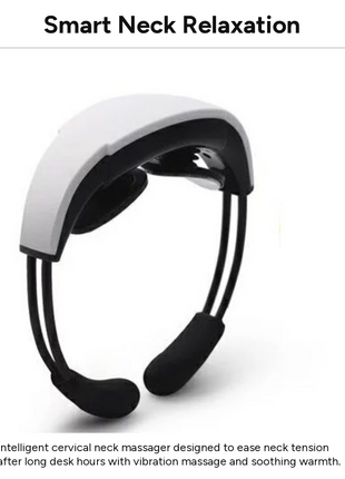 Intelligent Neck Massager Heat 6 Modes Rechargeable EMS Device