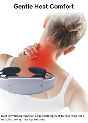 Intelligent Neck Massager Heat 6 Modes Rechargeable EMS Device