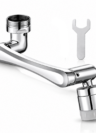 Aluminum Faucet Extender Adapter with Aerator Swivel Head for Sink Tap Water Direction Control
