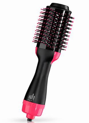 One Step Hair Dryer & Volumizer 1000W with Ionic Ceramic Oval Brush – Black & Pink