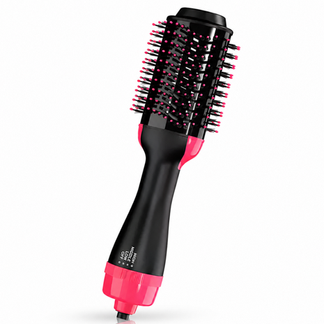 One Step Hair Dryer & Volumizer 1000W with Ionic Ceramic Oval Brush – Black & Pink