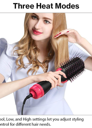 One Step Hair Dryer & Volumizer 1000W with Ionic Ceramic Oval Brush – Black & Pink