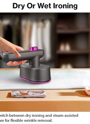 Mini Electric Steam Iron Portable Dry & Wet Ironing Machine with Titanium Panel 33W 220V Compact Travel Iron