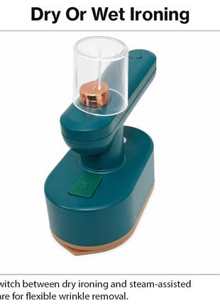 Mini Electric Steam Iron Portable Dry & Wet Ironing Machine with Titanium Panel 33W 220V Compact Travel Iron