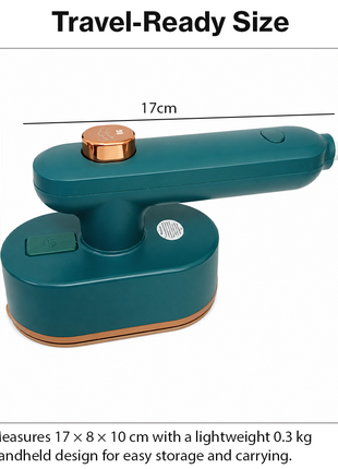 Mini Electric Steam Iron Portable Dry & Wet Ironing Machine with Titanium Panel 33W 220V Compact Travel Iron