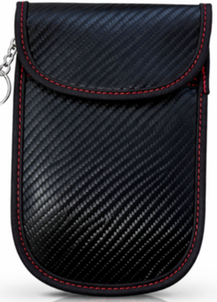 Car Key Signal Blocker Pouch Leather Bag for Keyless Entry Security